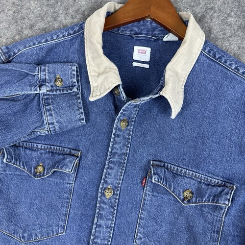 Levis denim button shirt mens - denim,