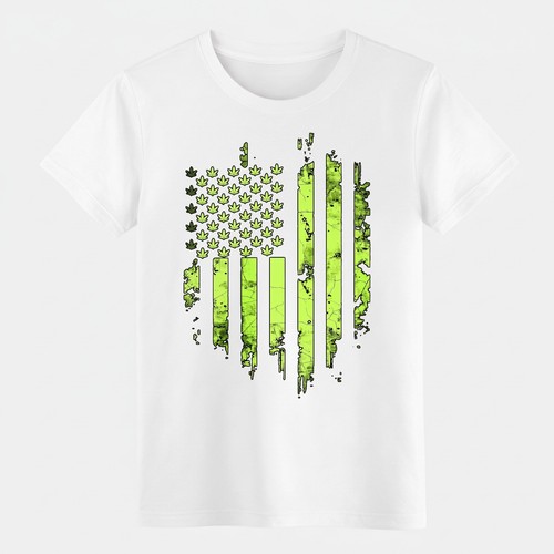 Patriotic hemp leaf - leaf, t